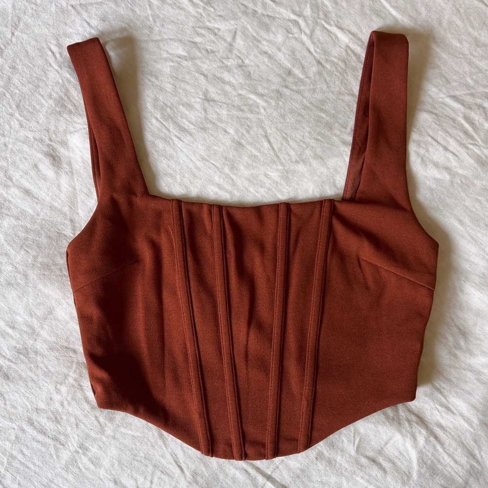 Thatssofetch Brown Corset & Flared Pants Set - image 6